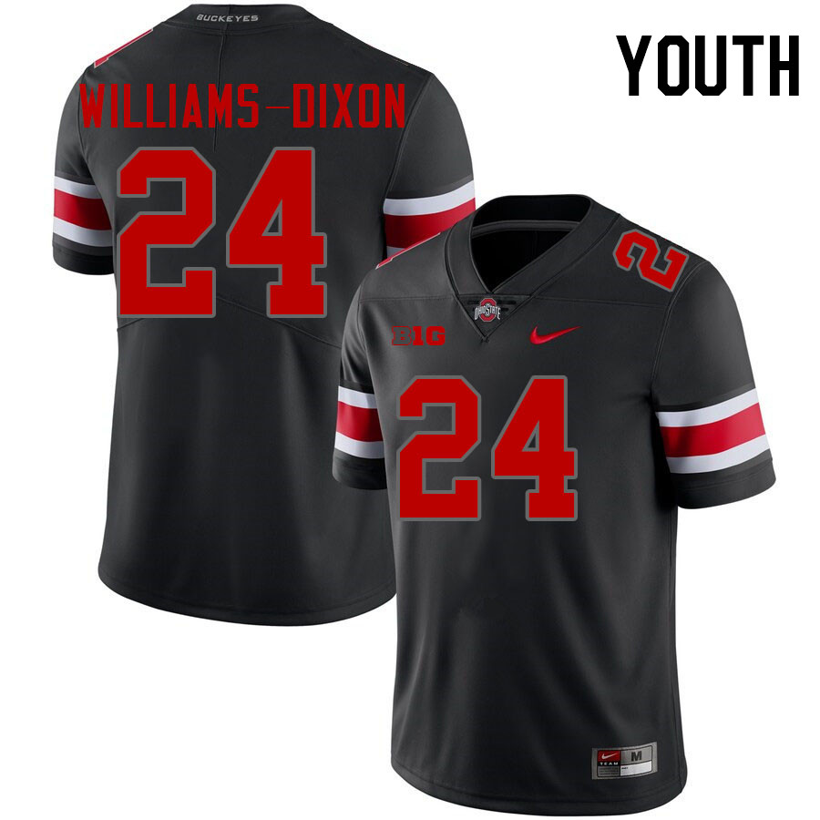 Youth #24 Sam Williams-Dixon Ohio State Buckeyes College Football Jerseys Stitched-Blackout